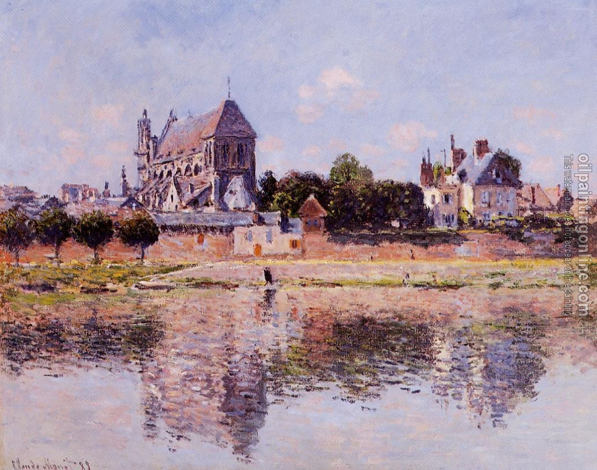 Monet, Claude Oscar - View of the Church at Vernon